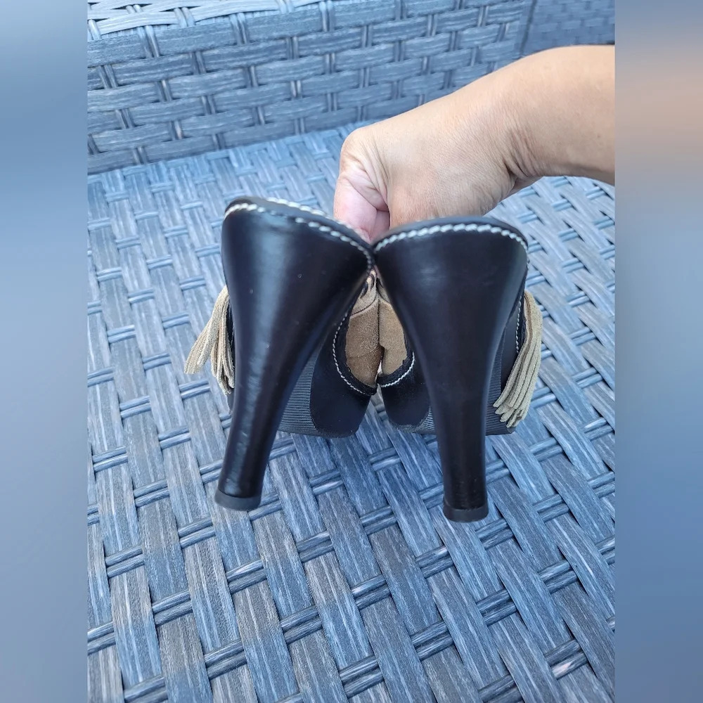 COACH "Katryna"‎ Suede Mule Heels, Size 6 - Picture 3 of 8